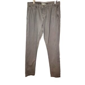 Life/After/Denim Gray Button Fly Slim Leg Pockets Weekend Chino Pant Size 34